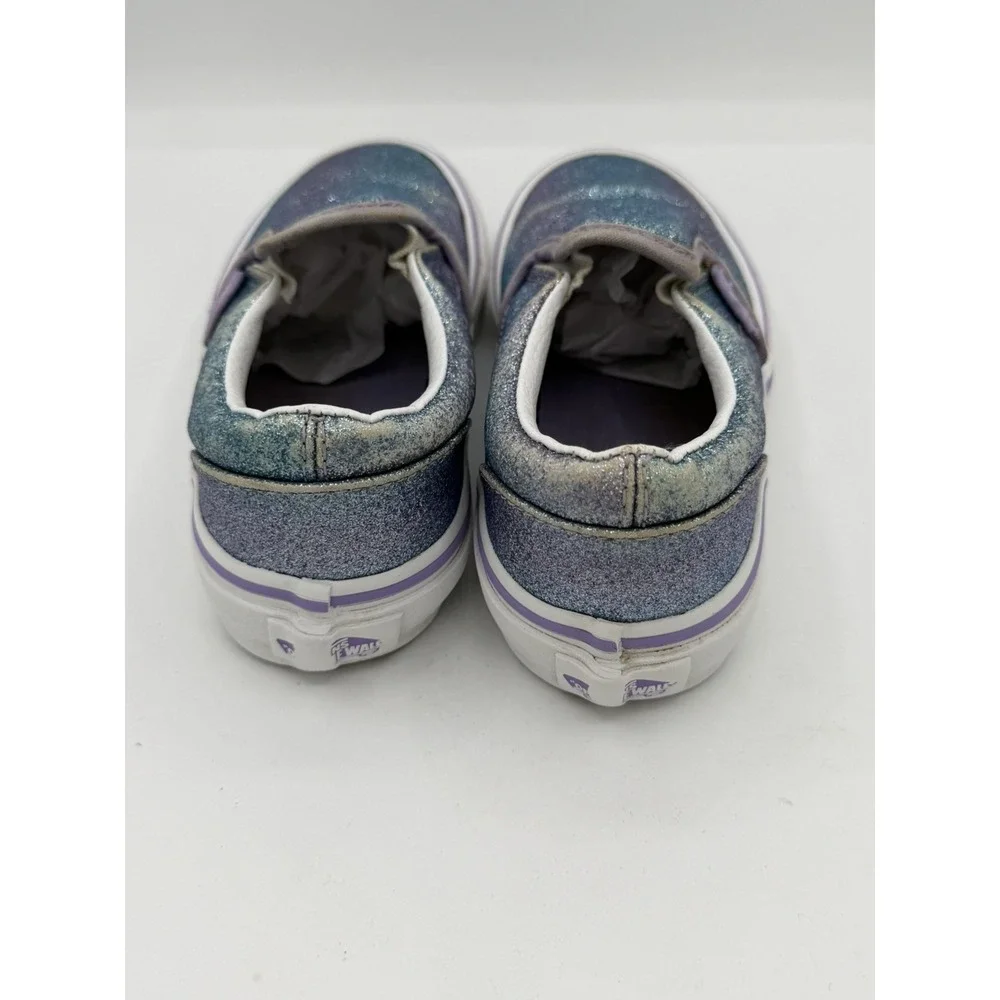 Vans Kids Classic Slip On Ombré Glitter Color way Sparkle Blue/ Purple Size 13